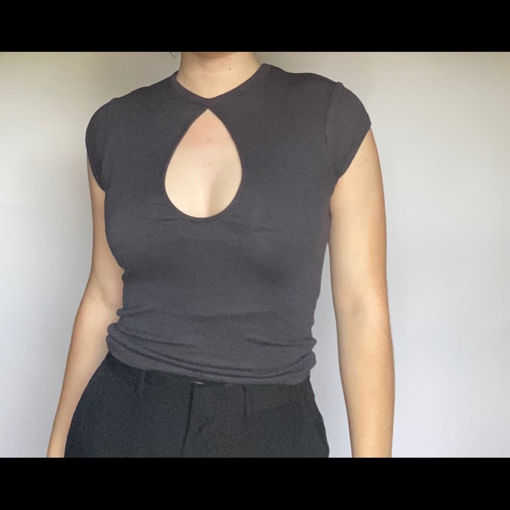 Urban Outfitters ribbed keyhole top
